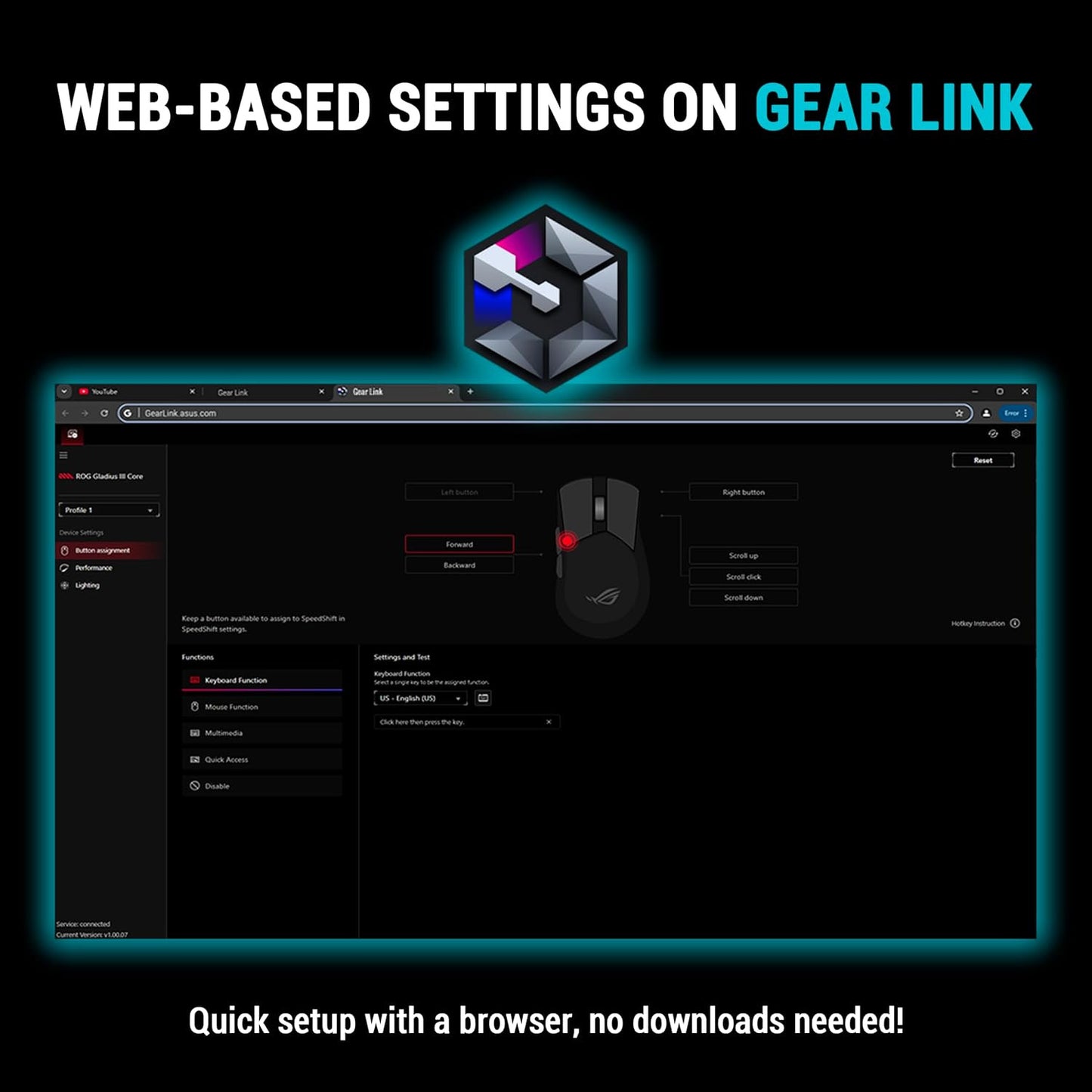 ASUS ROG Gladius III Core Wired Gaming Mouse