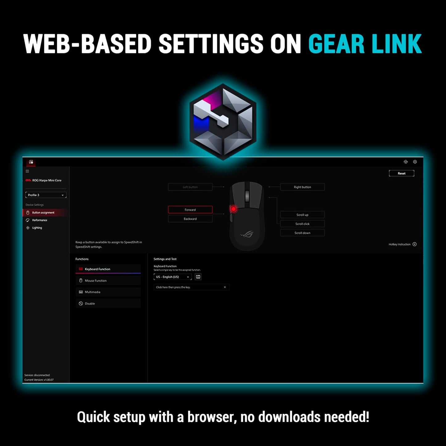 ASUS ROG Harpe Mini Core Wired Gaming Mouse