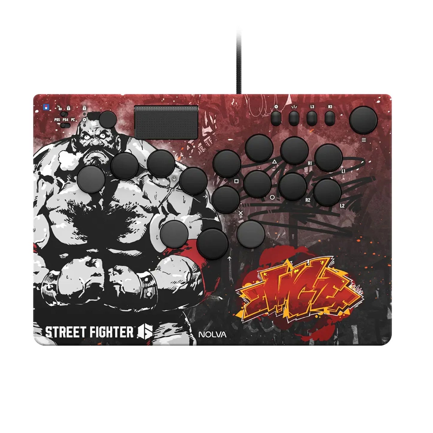 Hori Nolva Mechanical All-Button Arcade Controller Street Fighter 6 Edition for PS5 and Windows - GameShop Malaysia