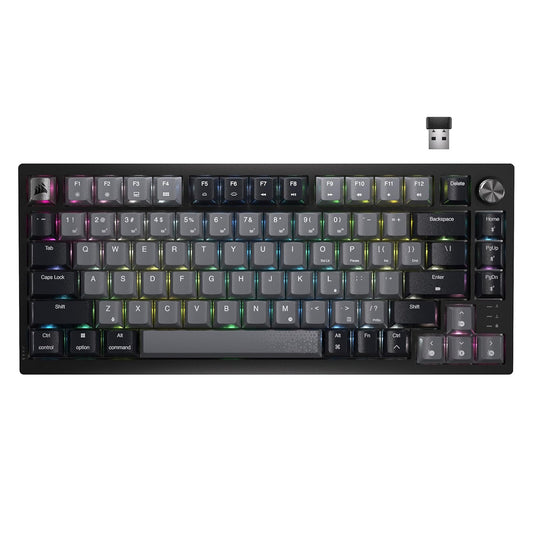 Corsair K65 Plus Wireless 75% RGB Mechanical Gaming Keyboard Pre-Lubricated MLX Red Linear Switches - GameShop Malaysia