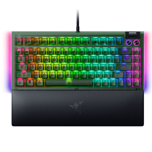 Razer BlackWidow V4 75% Hot-swappable Mechanical Gaming Keyboard Phantom Green Edition - GameShop Malaysia
