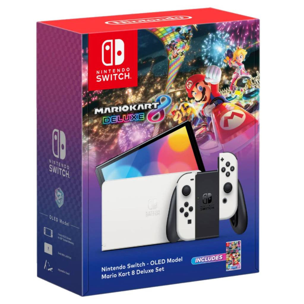 Nintendo Switch Console OLED White Mario Kart 8 Deluxe Bundle (Asia) - GameShop Malaysia