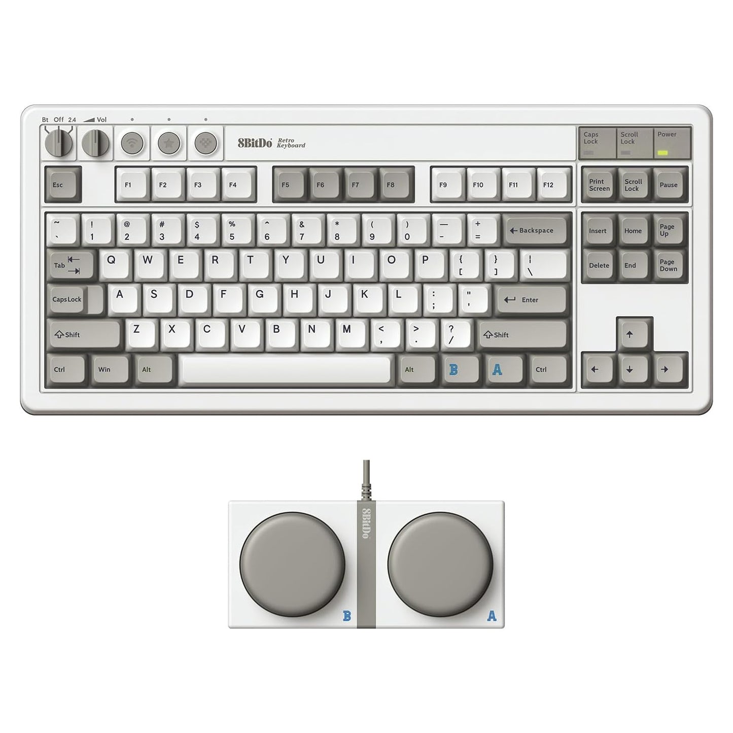 8Bitdo Retro Wireless Mechanical Keyboard for Windows and Android M Edition - GameShop Malaysia