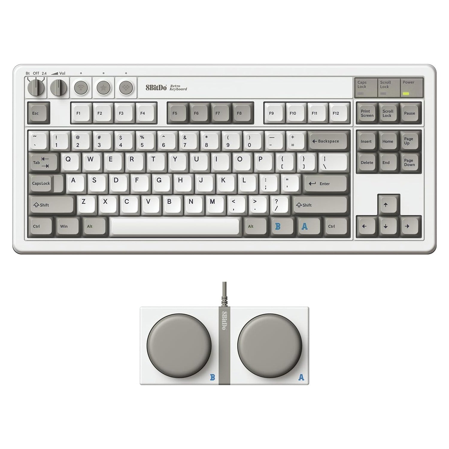 8Bitdo Retro Wireless Mechanical Keyboard for Windows and Android M Edition - GameShop Malaysia