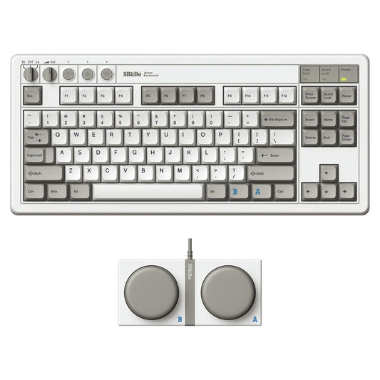 8Bitdo Retro Wireless Mechanical Keyboard for Windows and Android M Edition - GameShop Malaysia