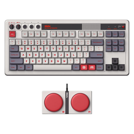 8Bitdo Retro Wireless Mechanical Keyboard for Windows and Android N Edition - GameShop Malaysia