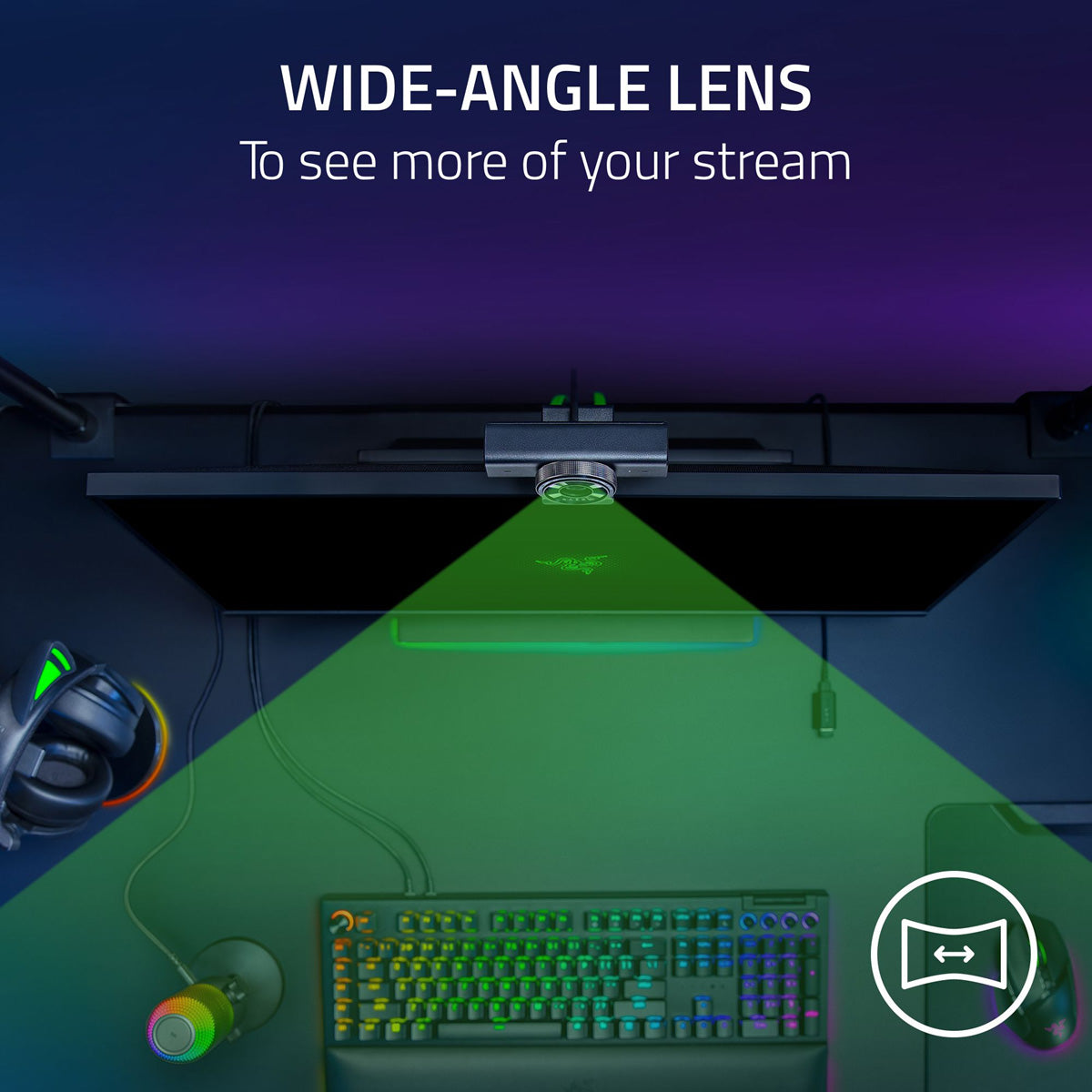 Razer Kiyo V2 X 1080p60 Webcam for Content Creation and Streaming Black Edition - GameShop Malaysia