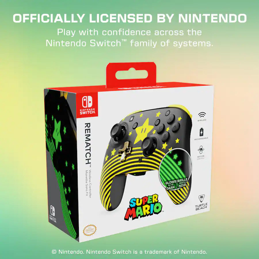 Turtle Beach Rematch Wireless Controller for Nintendo Switch Super Mario Star - GameShop Malaysia