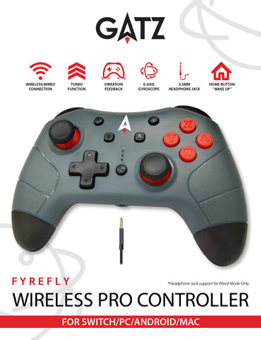 Gatz Fyrefly Wireless Pro Controller for Nintendo Switch, Android and PC - GameShop Malaysia