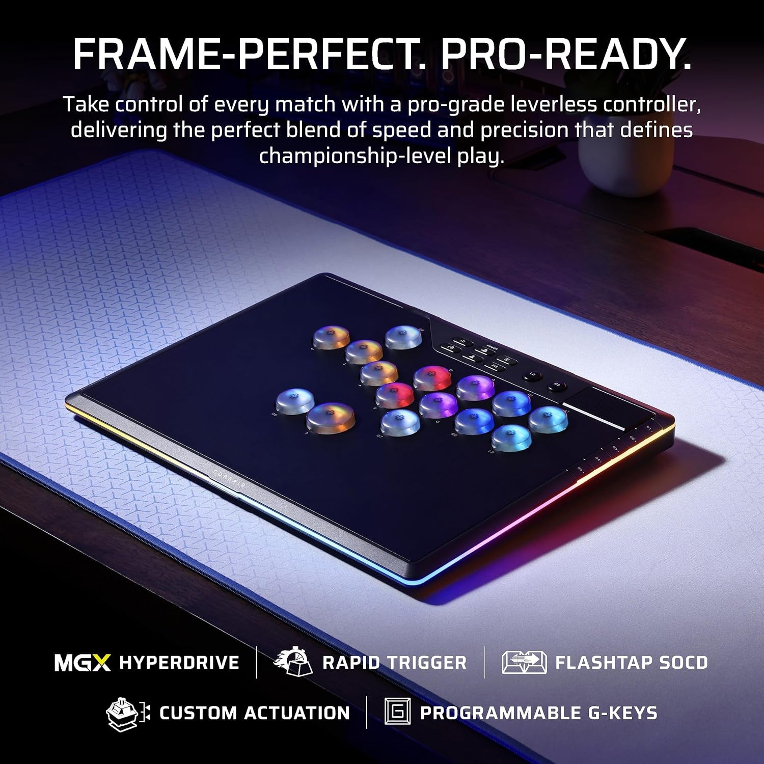 Corsair Novablade Pro Wireless Hall Effect Leverless Controller for PlayStation 5 and Windows - GameShop Malaysia