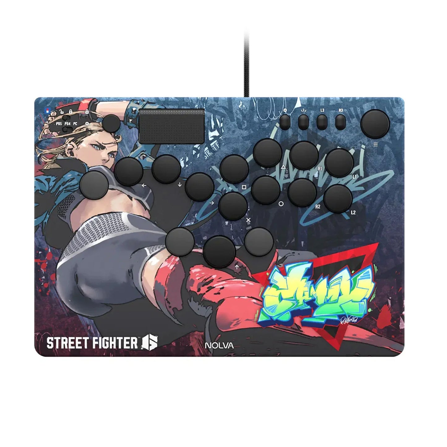 Hori Nolva Mechanical All-Button Arcade Controller Street Fighter 6 Edition for PS5 and Windows - GameShop Malaysia