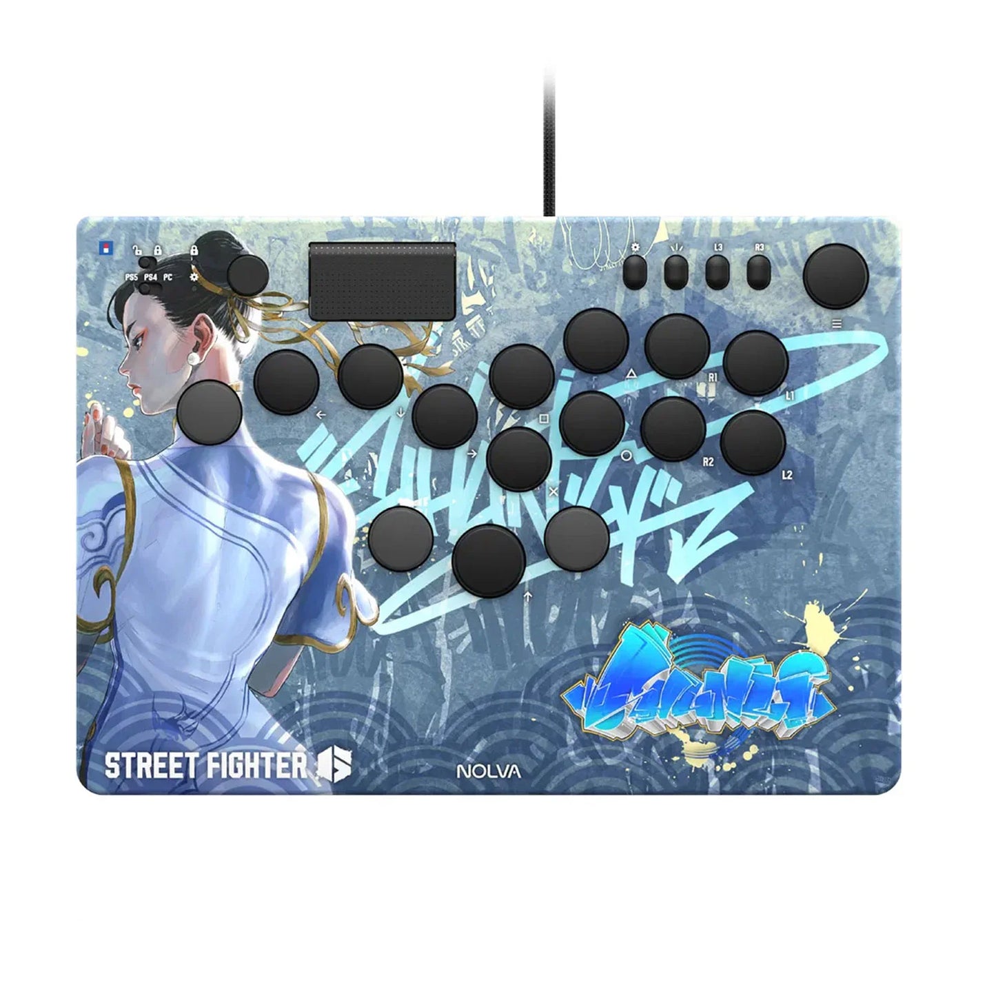 Hori Nolva Mechanical All-Button Arcade Controller Street Fighter 6 Edition for PS5 and Windows - GameShop Malaysia