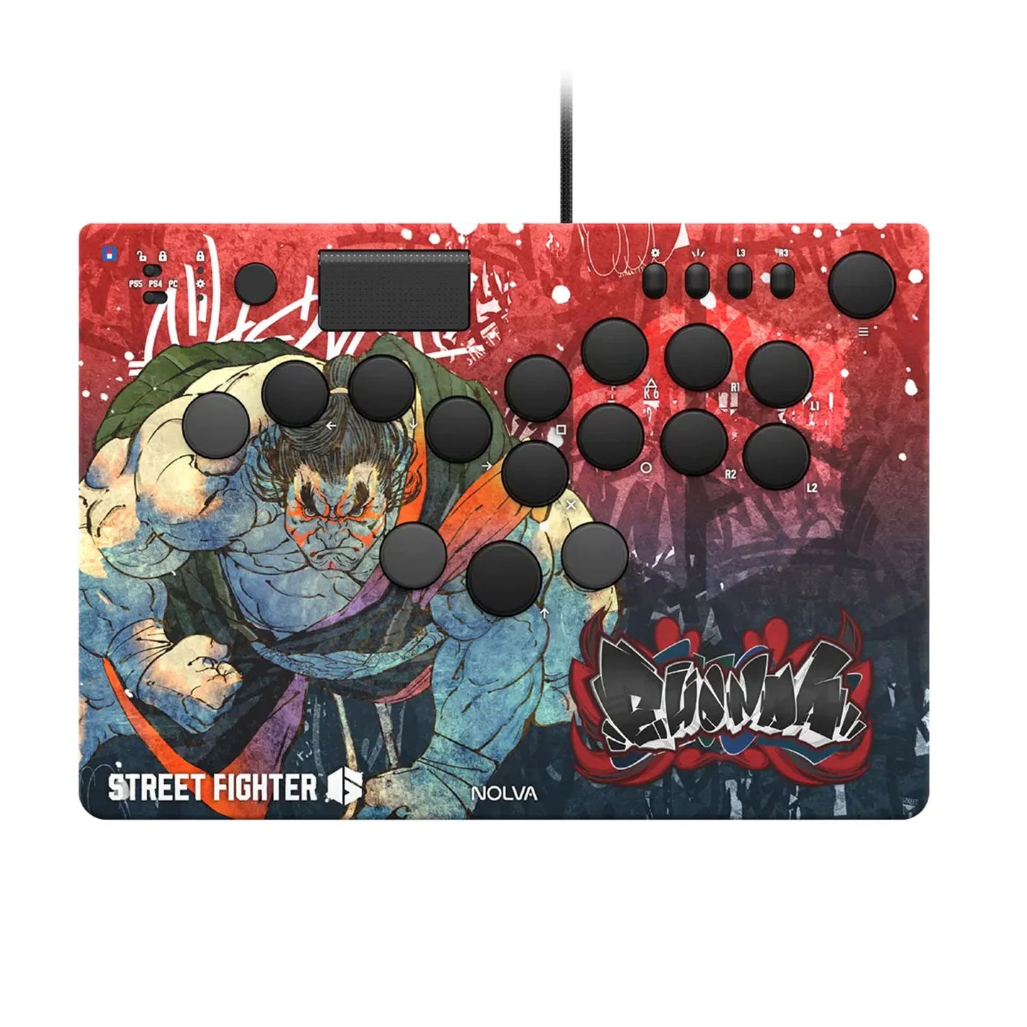 Hori Nolva Mechanical All-Button Arcade Controller Street Fighter 6 Edition for PS5 and Windows - GameShop Malaysia