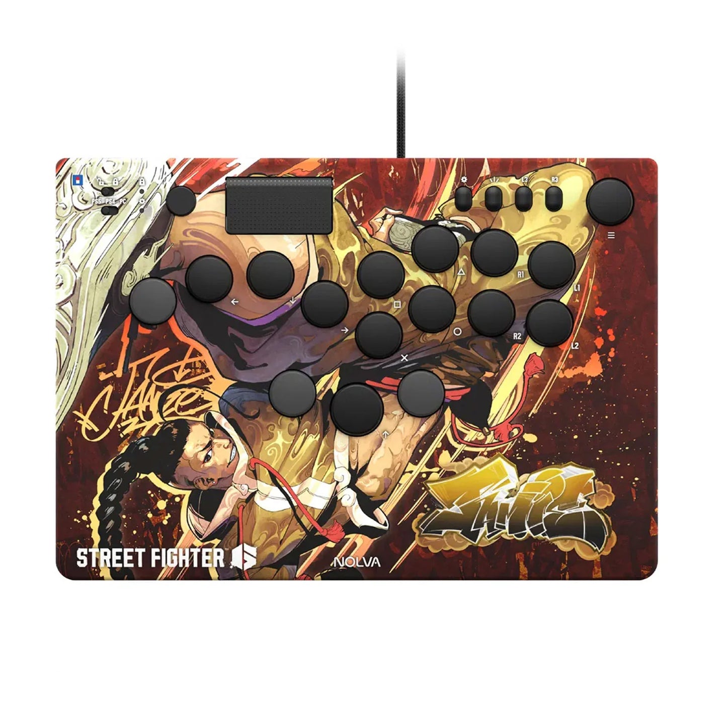 Hori Nolva Mechanical All-Button Arcade Controller Street Fighter 6 Edition for PS5 and Windows - GameShop Malaysia
