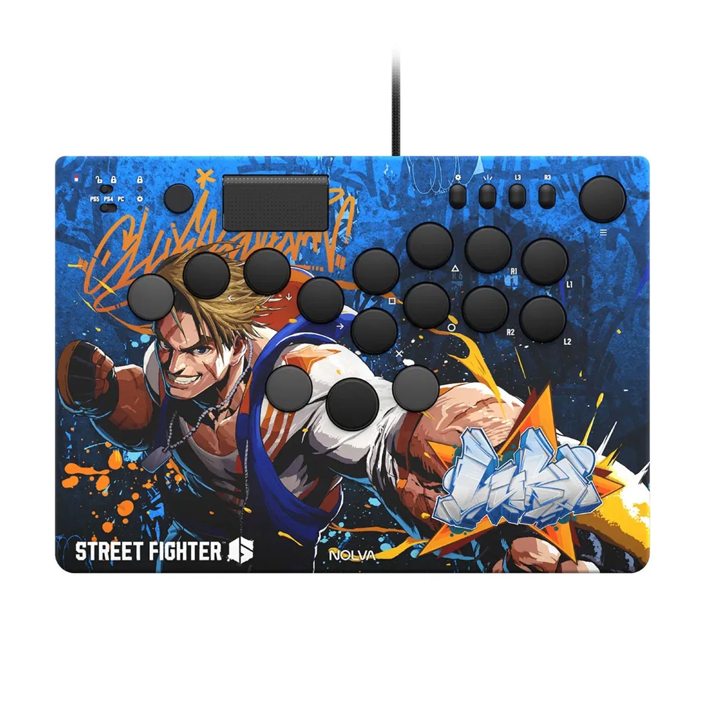 Hori Nolva Mechanical All-Button Arcade Controller Street Fighter 6 Edition for PS5 and Windows - GameShop Malaysia