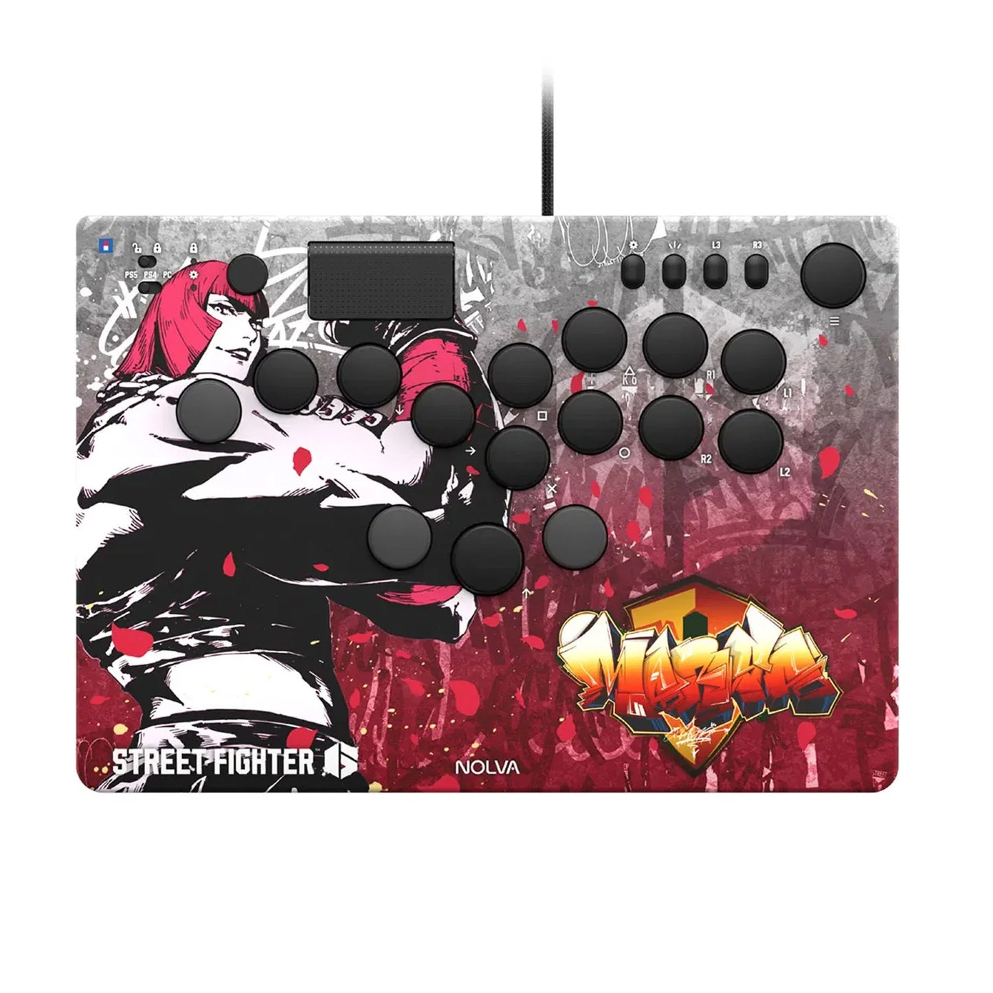 Hori Nolva Mechanical All-Button Arcade Controller Street Fighter 6 Edition for PS5 and Windows - GameShop Malaysia