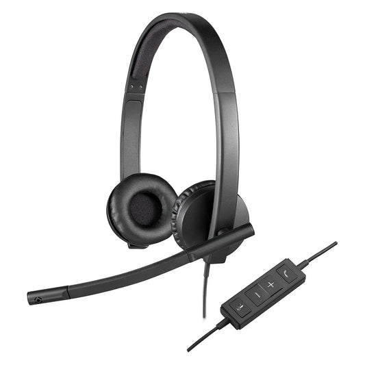 Logitech H570e USB Stereo Headset Black UC USB-A