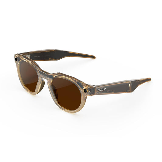 Oakley Meta HSTN Smart Glasses Light Curry Transitions Brown Lenses
