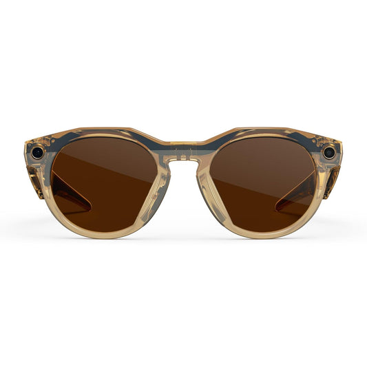 Oakley Meta HSTN Smart Glasses Light Curry Transitions Brown Lenses