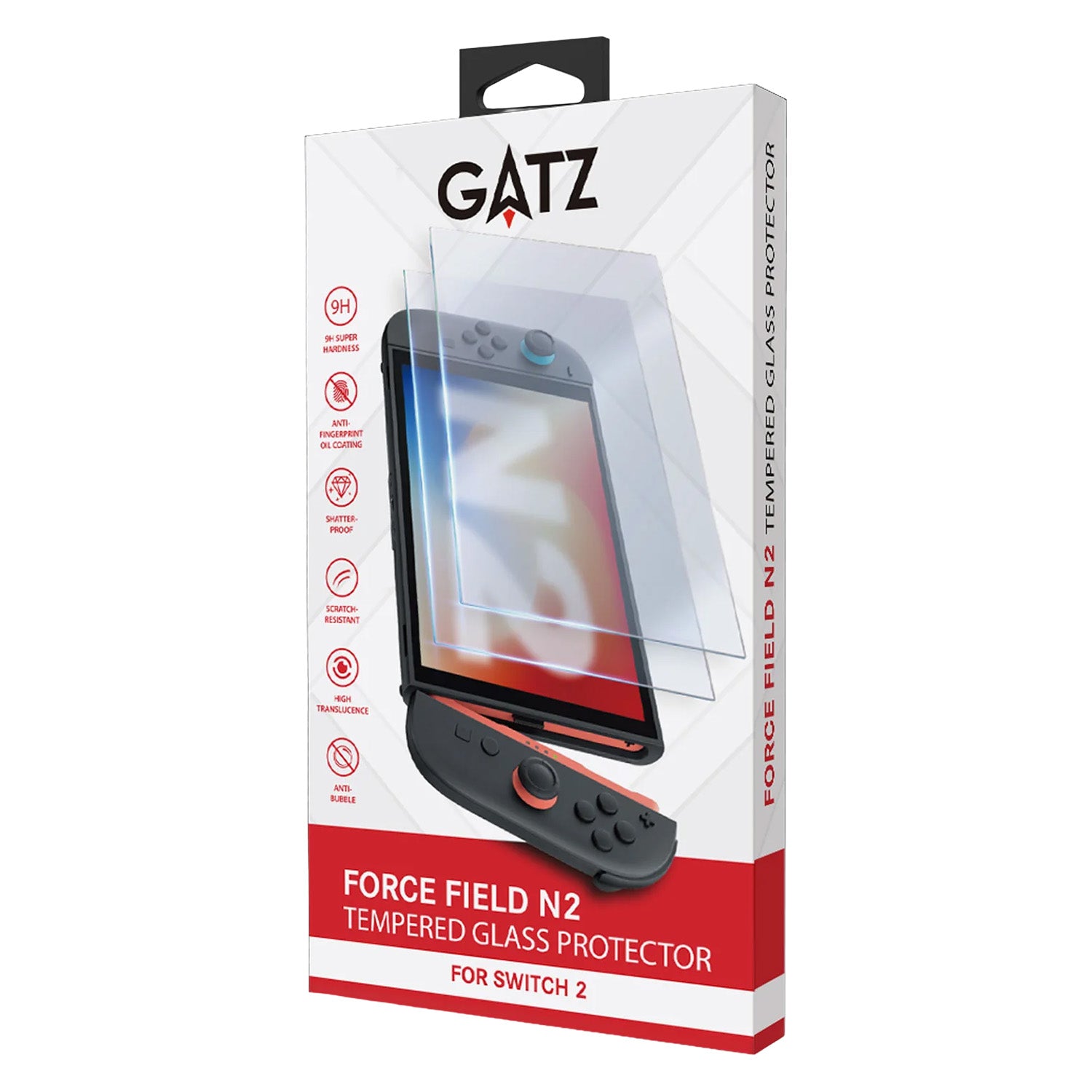 GATZ Force Field N2 Tempered Glass Protector for Nintendo Switch 2 (Set of 2) - GameShop Malaysia