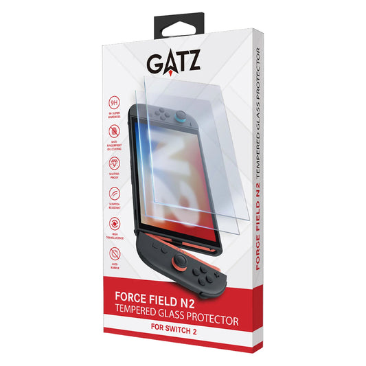 GATZ Force Field N2 Tempered Glass Protector for Nintendo Switch 2 (Set of 2) - GameShop Malaysia