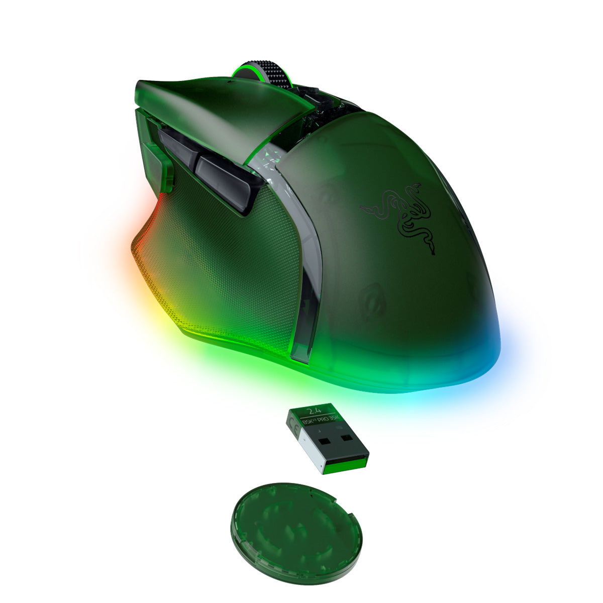 Razer Basilisk V3 Pro 35K Ergonomic Wireless Gaming Mouse Phantom Green Edition - GameShop Malaysia