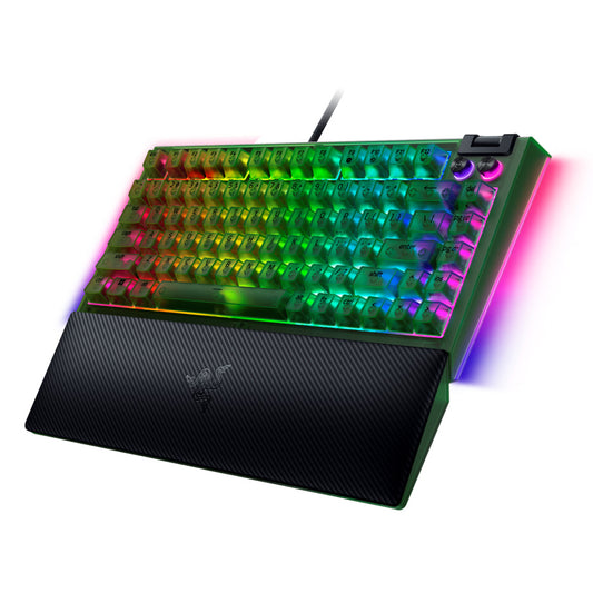 Razer BlackWidow V4 75% Hot-swappable Mechanical Gaming Keyboard Phantom Green Edition - GameShop Malaysia