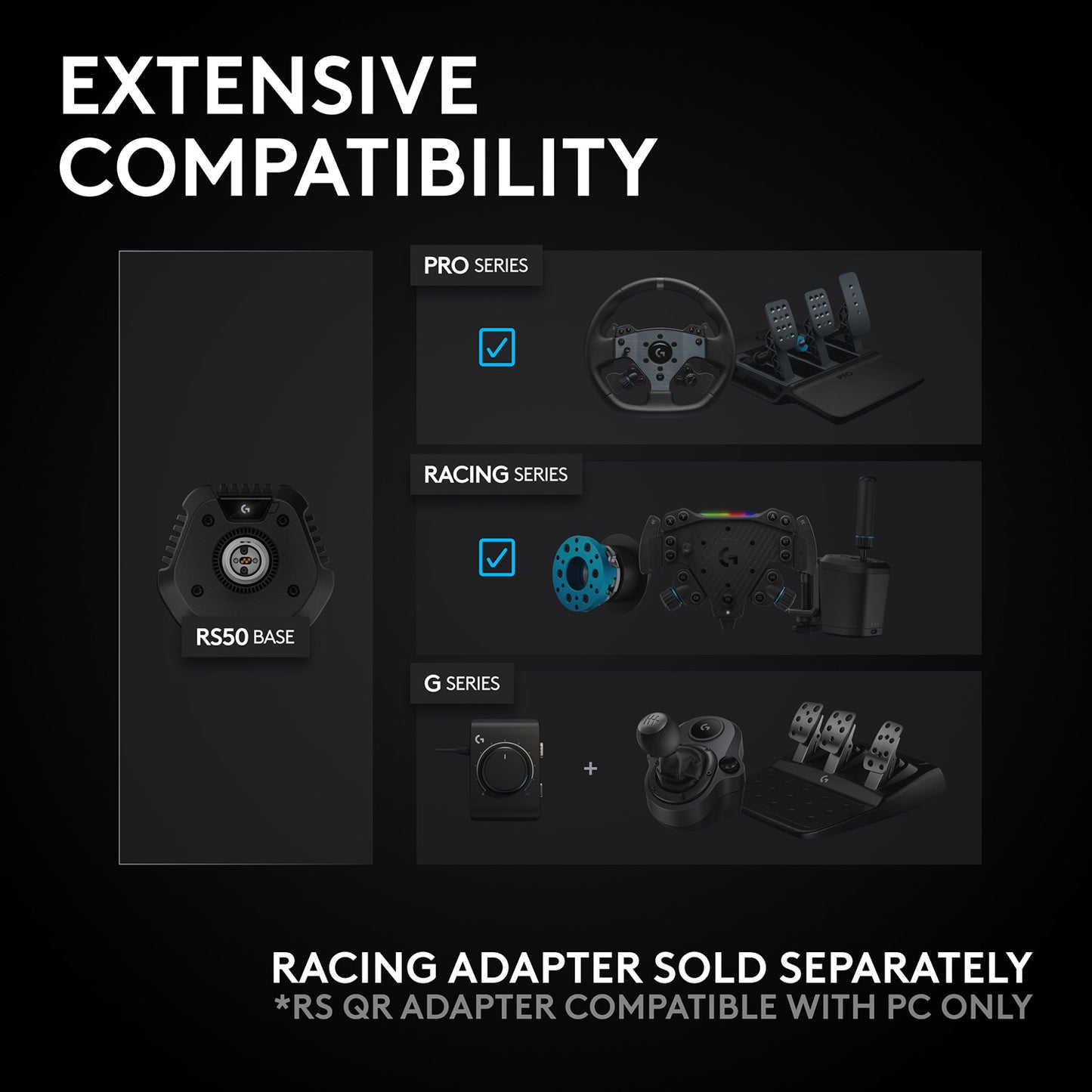 Logitech RS50 System Direct Drive Racing Wheel and Base for PlayStation and PC - GameShop Malaysia