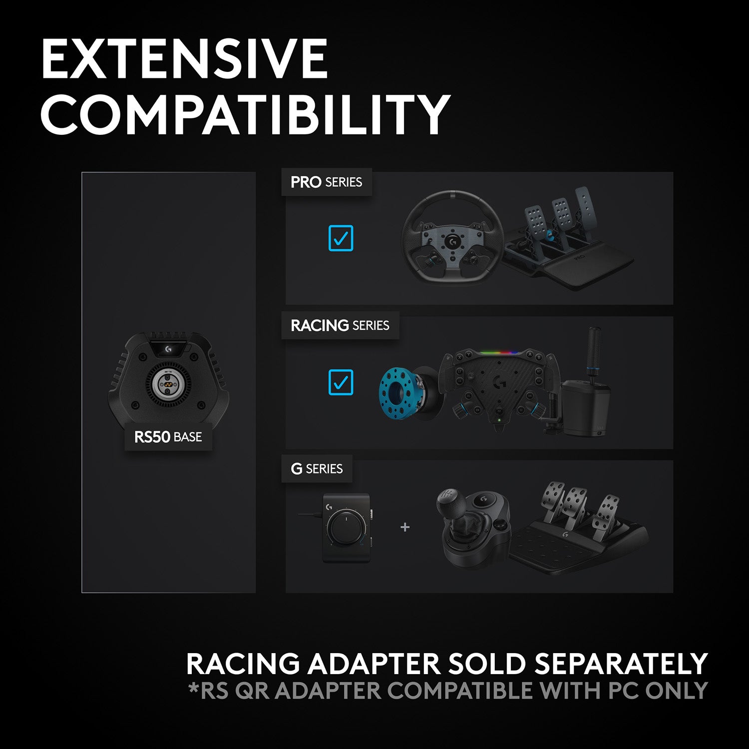 Logitech RS50 System Direct Drive Racing Wheel and Base for PlayStation and PC - GameShop Malaysia