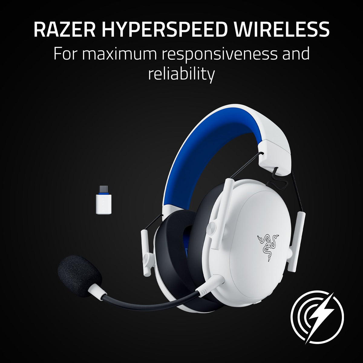 Razer BlackShark V3 X HyperSpeed Wireless Esports Headset for PlayStation White Edition