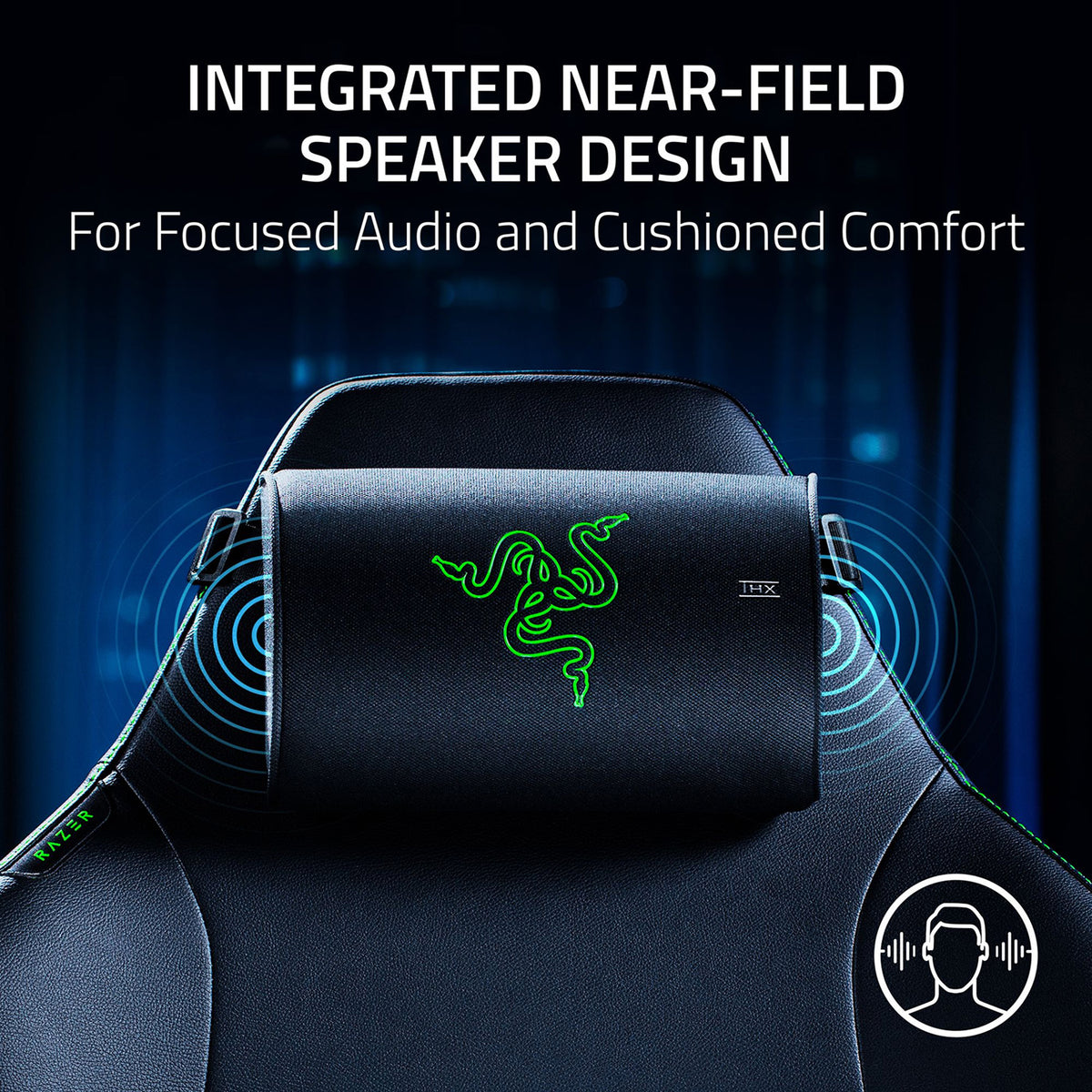 Razer Clio X THX Spatial Audio-Enabled Essential Wireless Speaker Head Cushion