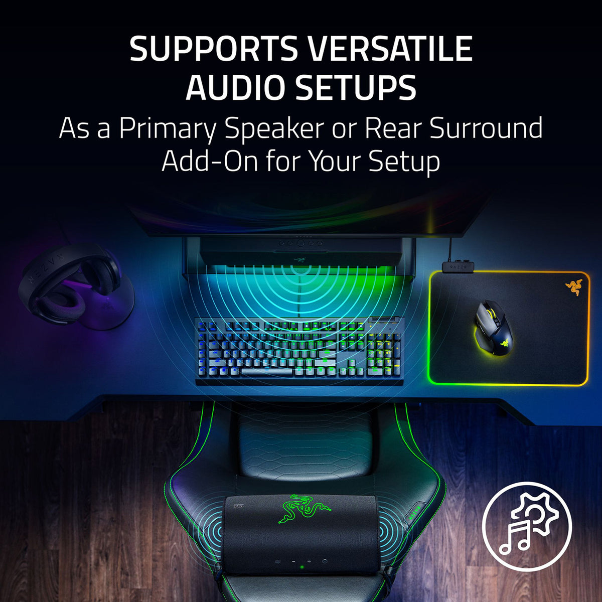 Razer Clio X THX Spatial Audio-Enabled Essential Wireless Speaker Head Cushion