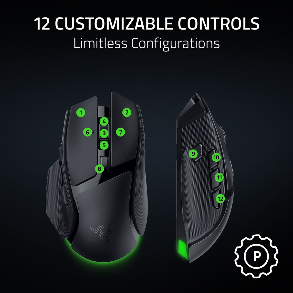 Razer Basilisk V4 HyperSpeed Ergonomic Wireless Gaming Mouse