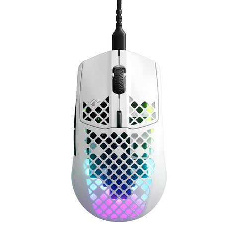SteelSeries Aerox 3 Snow Wired Gaming Mouse - GameShop Malaysia