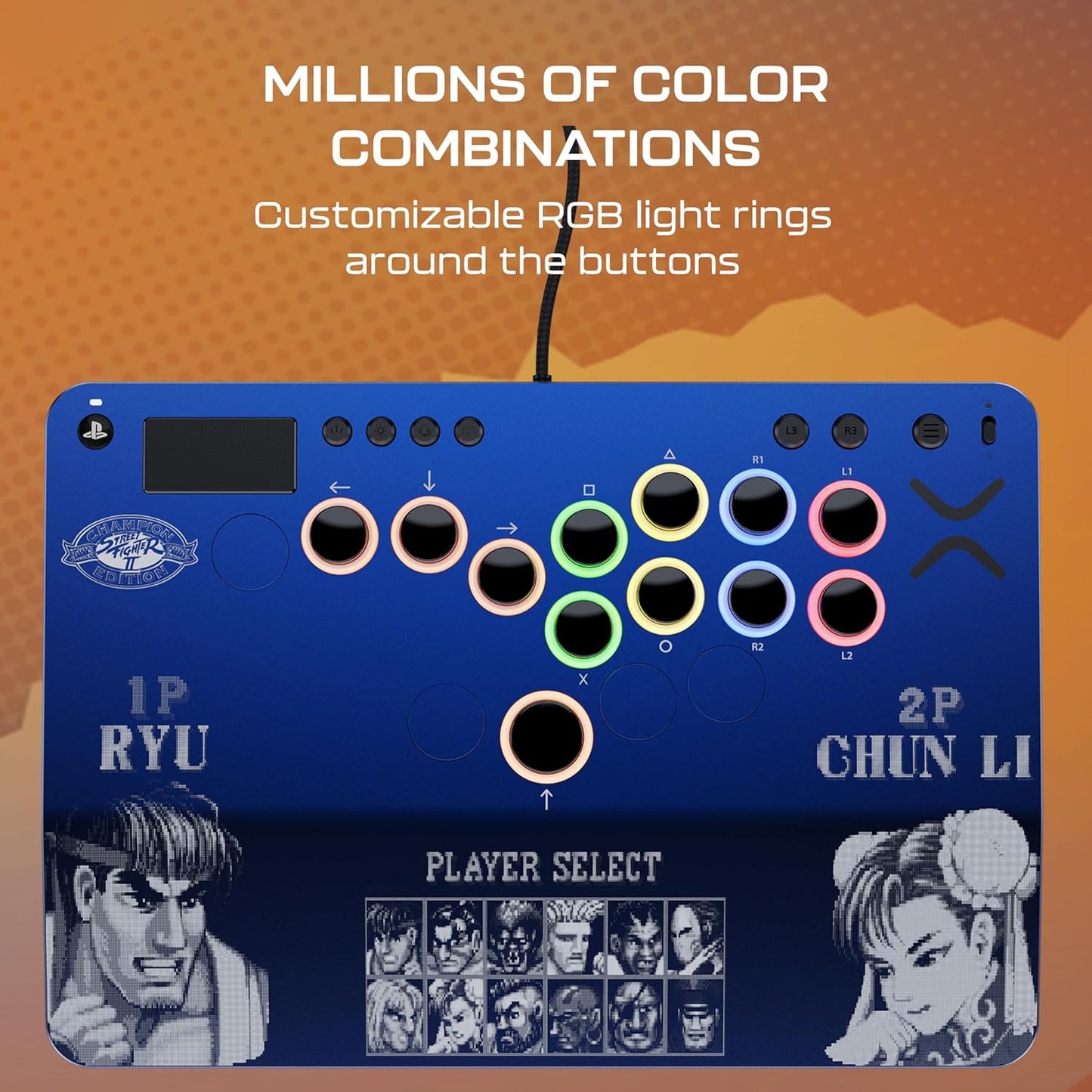 Turtle Beach Victrix Pro KO Fight Stick for PS5, PS4 and Windows Street Fighter II Champion Edition
