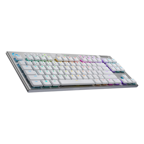 Logitech G915 RGB TKL Tenkeyless Wireless Mechanical Gaming Keyboard Tactile White - GameShop Malaysia