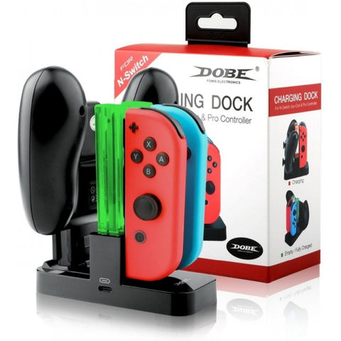 Dobe Charging Dock for Nintendo Switch Joy-Con & Pro Controllers - GameShop Malaysia