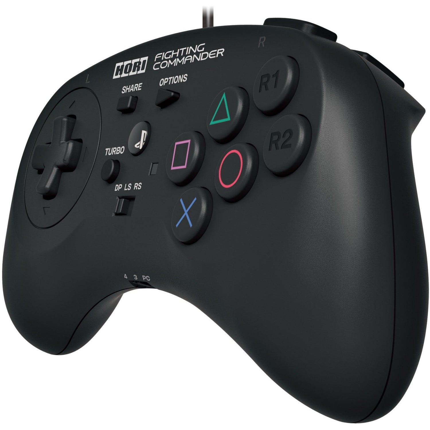 Hori Fighting Commander for PlayStation 3 & 4 Black - GameShop Malaysia